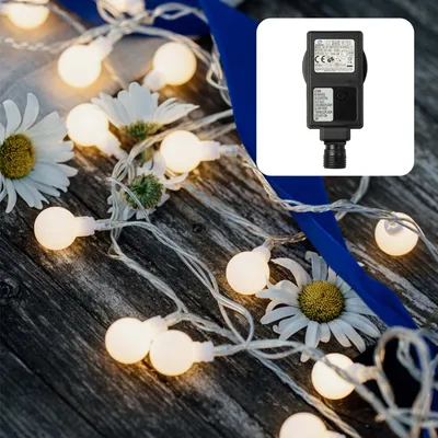 Immagine prodotto di Catena luminosa a LED "Sfera" 14,9 m Bianco caldo 8 funzioni incl. trasformatore