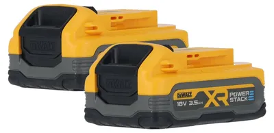 Image de Pack 2 batteries powerstack xr 18V 3.5Aah li-ion - DEWALT - DCBP318S2-XJ