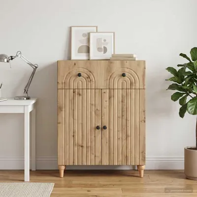 Obrázok produktu pre Maison Exclusive – Komoda Artisan z dubového dreva 66 x 34,5 x 90 cm, drevotrieska
