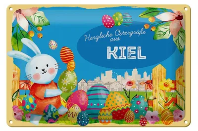 Produktbild von Blechschild Ostern Ostergrüße 30x20cm KIEL FEST