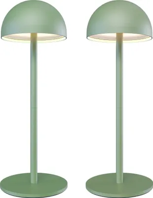 Produktbild von Ledvion – 2x Wiederaufladbare LED-Tischleuchte, Salbeigrün, Dimmbar 2700K-5000K, 110 Lumen, IP54 Spritzwassergeschützt, 2000mAh Akku, Touch-Steuerung, Einstellbar, USB-C, Innen & Außen, Nyra