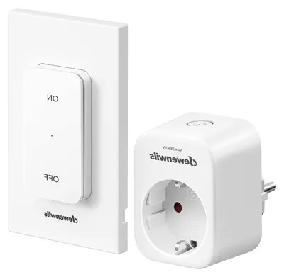 Productafbeelding van Draadloze stopcontacten - Afstandsbediening schakelaar - Apparaten bedienen - 30 meter bereik - 86 x 48 cm - Wit