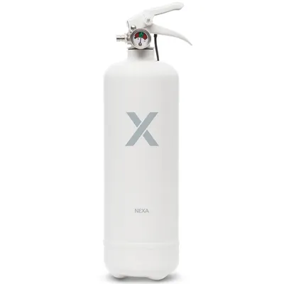 Produktbild von Feuerlöscher mit ABC-Pulver, 1kg, geeignet für Brandklassen A, B und C, Rating 8A, Weiß