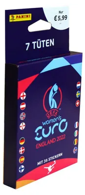 Zdjęcie produktu dla Panini UEFA EURO Women's Euro 2022 - Naklejki kolekcjonerskie - 1 opakowanie blistrowe