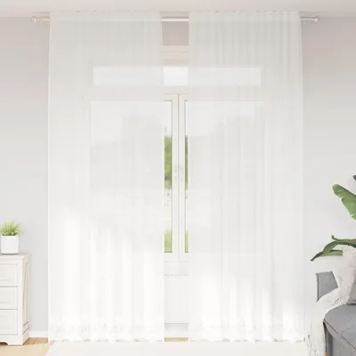 Obrázek produktu pro Čipkový Závěs se záclonami Bílá 280 x 150 cm Polyester