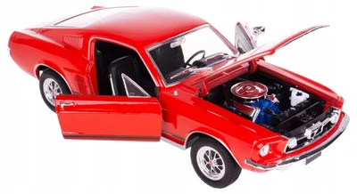 Produktbild von Welly Ford Mustang GT 1967 Modellauto 1:24 Rot Metall