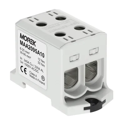 Obrázok produktu pre Hlavná káblová svorka 4x6-95mm2 sivá 1P OTL 95-2 MAA2095A10 Morek 4115