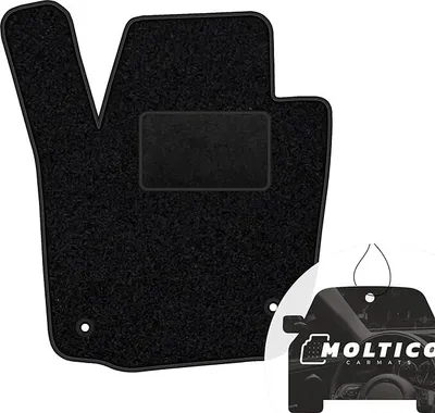 Produktbild von moto-MOLTICO Fahrer Fußmatte Auto Velours Fahrerseite Autoteppiche Schwarz Fahrermatte 1-teilig passend für Skoda Superb I 2001-2008