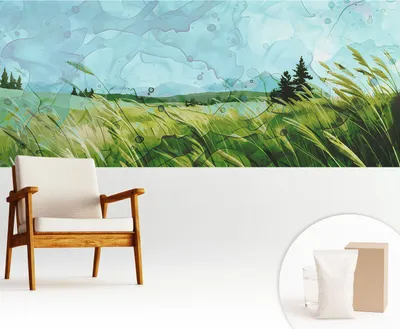 Obrázek produktu pro Samolepicí fototapeta – 250 x 104 cm – tapeta – nástěnná tapeta – nástěnné obrazy – samolepicí fólie – dekorativní fólie – tapetová fólie – stěna – dekorace – obývací pokoj – zelené krajiny