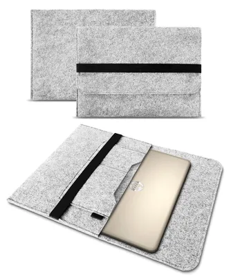Produktbild von Sleeve Hülle HP Chromebook x360 14 Tasche Filz Notebook Schutzhülle Case CoverFarben:Hell Grau