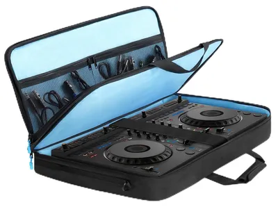 Productafbeelding van Gevoerde DJ-controllertas met laptopvak, 73x41x15 cm, zwart