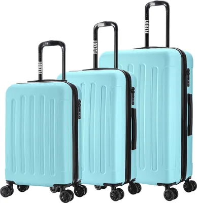 Immagine prodotto di Flexot® F-3045 |  Set di 3 valigie | con espansione a V | Blu pastello