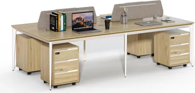 Obrázek produktu pro Kancelářská sestava 4 osoby Houseland Profit Max 02 2814 dub/bílá