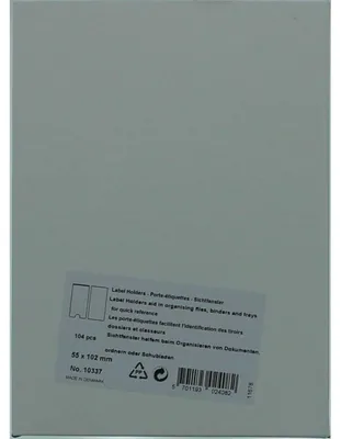 Produktbild von Quantore - Etikettenhalter Djois 55x102mm selbstklebend transparent 104 Stück