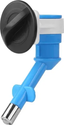 Produktbild von Automatischer Wasserspender für Haustiere – auslaufsicher – Wasserspender für Hunde, Katzen und Kaninchen – tropffreier Trinkbrunnen-Flaschenkopf – Blau.