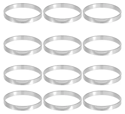 Produktbild von 12 goldene Serviettenringe aus Metall, kreisförmiges Design, mit Schnallen, ideal als TischNachbildungation für Familienessen, Hochzeiten und Partys.