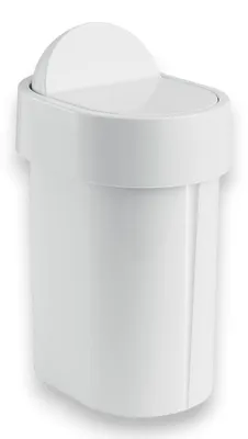 Zdjęcie produktu dla Kosz na śmieci o wymiarach 21 x 15 x 34 cm, wykonany z tworzywa sztucznego, pojemność 4,80 l, do łazienki