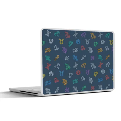 Produktbild von MuchoWow® Laptop Aufkleber Sticker Cover Zodiac - Muster - Astrologie 25x18 cm - Laptop-Deko