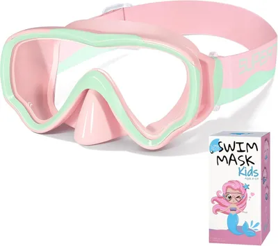 Immagine prodotto di Maschera da sub per bambini, impermeabile, con protezione UV, fascia regolabile, adatta a bambini dai 6 ai 14 anni, ideale per il nuoto