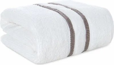 Image de EUROFIRANY | Serviette - Serviette de bain - 30 x 50 cm - blanc - Doux - Coton - Eponge