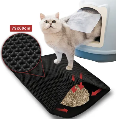 Obrázok produktu pre Podložka pre mačky VINGO 78 × 60 cm 2-vrstvová vodeodolná podložka odolná voči moču