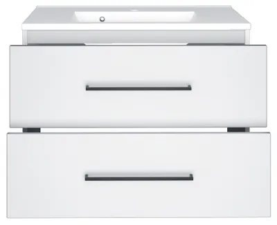 Produktbild von Waschtischunterschrank Dusan 80cm mit 2 Schubladen - weiß