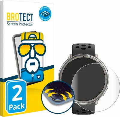 Produktbild von 2x BROTECT Fullscreen Schutzfolie für Amazfit Active 2 Displayschutz Folie Fullcover Klar Transparent