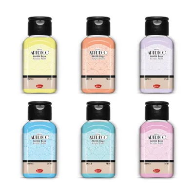 Zdjęcie produktu dla Zestaw farb akrylowych Artdeco 6 x 75 ml – kolory pastelowe