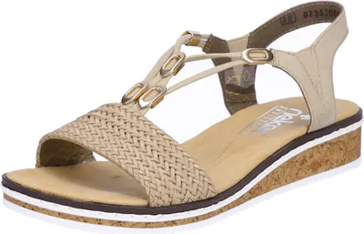 Produktbild von Rieker Damenschuhe Sandalette Beige Freizeit, Schuhgröße:41 EU
