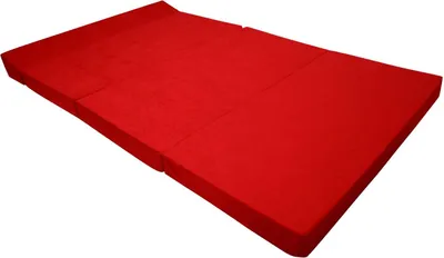 Obrázek produktu pro Natalia Spzoo - Skládací matrace 200 x 120 x 10 cm pro klidný spánek - Skládací matrace s podhlavníkem a snímatelným potahem - ČERVENÝ