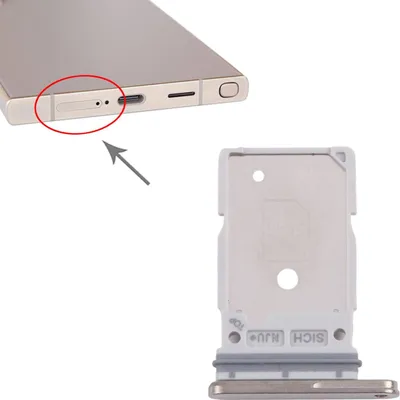 Produktbild von Für Samsung Galaxy S25 Ultra SIM Kartenhalter Dual Tray Ersatzteil Gold