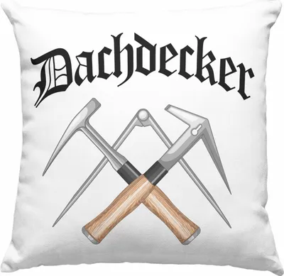 Produktbild von Trendation - Dachdecker Geschenke Deko-Kissen mit Füllung 40x40 Lustig Mann Männer Zubehör Geschenkidee Dachdecker-Meister  Deko-Kissen mit Füllung 40x40 (Grün)