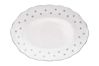 Obrázek produktu pro Mísa oválná, český porcelán, Verona, 36 cm, modrá valbella, G. Benedikt