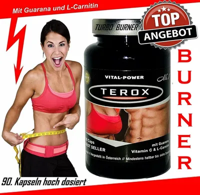 Obrázok produktu pre BPV TEROX - Turbo Burner - Vysoko dávkovaný - 90 kapsúl pre špičkovú postavu vo fáze definície - S guaranou, L-karnitínom a vitamínom C - 90 kapsúl pre rýchle a jednoduché užívanie - Nízky obsah tuku a sacharidov - Bez umelých prísad. Nájdete ho aj v kategórii: Maca, L-arginín, Zinok, Guarana, Ženšen, Kofeín, Kreatín monohydrát, BCAA, EAA, Aminokyseliny, Kreatín, Tribulus Terrestris, Vitamíny, Minerály, Živiny, Športová výživa, Doplnky výživy,