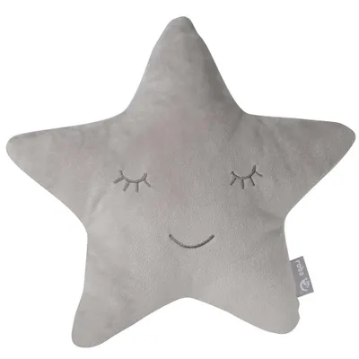 Produktbild von roba Kuschelkissen 'roba Style' Stern Silbergrau, flauschiges Dekokissen für Baby- & Kinderzimmer