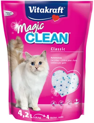 Produktbild von Vitakraft Magic Clean Classic, Katzenstreu nicht klumpend, aus Mineralkügelchen,