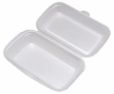 Produktbild von 25x Menüboxen Lunch-Boxen weiß 240x133x75 mm geschäumt einteilig