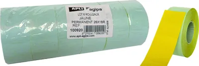 Immagine prodotto di APLI 100920 Etichette APLI per etichettatrici, 26 x 16 mm, gialle
