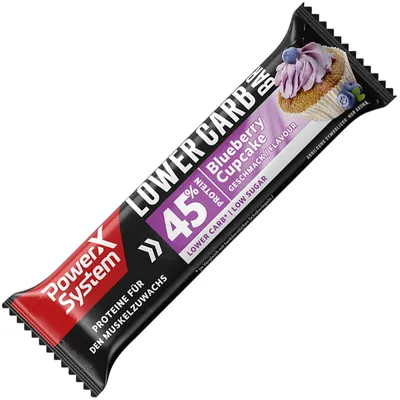 Produktbild von Power System Lower Carb BarBlueberry Cupcake 45% Proteinriegel 1 x 40 g