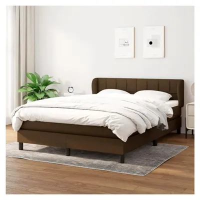 Produktbild von Boxspringbett mit Matratze Dunkelbraun 140x200 cm Stoff Polsterbett