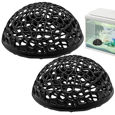 Produktbild von 2 schwarze Garnelenverstecke, Aquarienhöhlen für Nano-Aquarien
