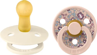 Obrázok produktu pre BIBS X LIBERTY Farebné cumlíky z prírodného kaučuku 2ks veľkosť 2 slonová kosť / ružová