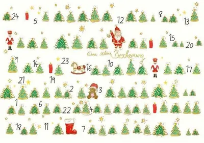 Produktbild von A - Adventskalender - A5 - Glückwunschkarte im Format 14,8 x 21 cm