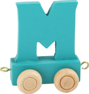 Produktbild von Small Foot Design 10363 'Buchstabenzug bunt' Holz Buchstabe M, türkis (1 Stück)