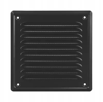 Immagine prodotto di Adgo, Griglia di ventilazione 20x20cm con zanzariera piatta, Acciaio inox, Nero