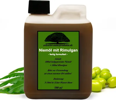 Produktbild von Niemöl (Neemöl) mit Rimulgan (Emulgator) 500ml FERTIG GEMISCHT