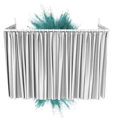 Produktbild von Eck-Duschvorhangschiene 12 Kombinationen, Winkel- und U-Form, Montage an Wand oder Duschstange über Eck, ohne Deckenhalterung, Winkelstange mit Pulverbeschichtung, 100% rostfrei