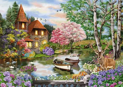 Image de SCHMIDT Maison au bord du lac Puzzle 1000 pièces