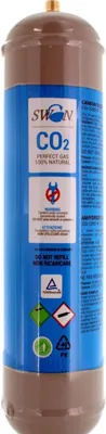 Image de Bouteille de CO₂ alimentaire E290 de 600 g pour machine à gazéifier – CO₂ pour eau pétillante – Bouteilles de CO₂ à usage unique M11x1 pour la maison et le bureau –  TUV (1)