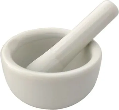 Produktbild von Gewürz Mörser  Ø 6 cm mit Stößel - Porzellan Weiß